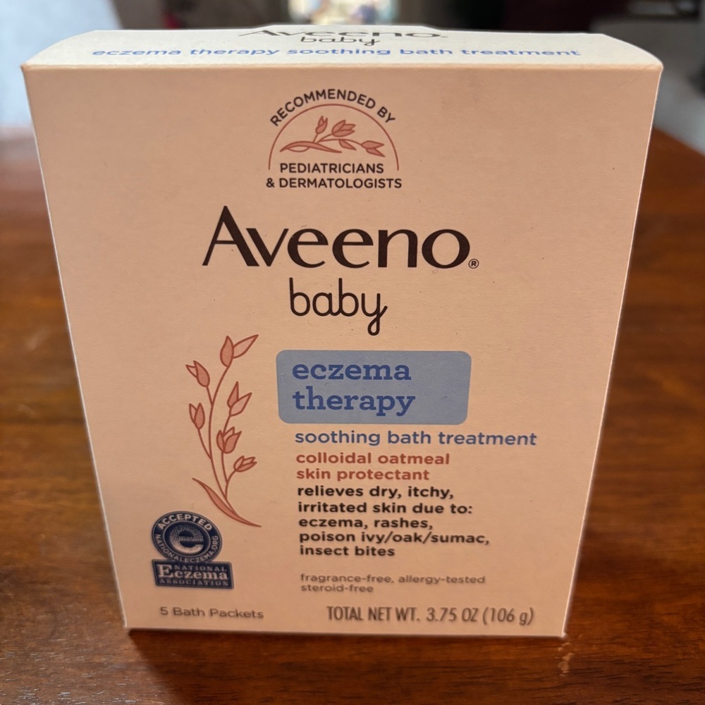 Aveeno Baby Eczema Therapy Soothing Bath Treatment 5 Bath Packets